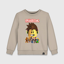Свитшот хлопковый детский ROBLOX, цвет: миндальный