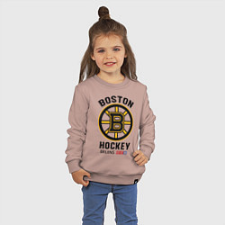 Свитшот хлопковый детский BOSTON BRUINS NHL, цвет: пыльно-розовый — фото 2