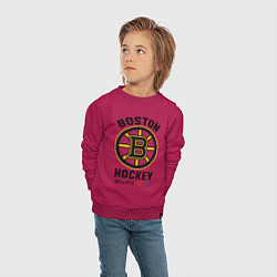 Свитшот хлопковый детский BOSTON BRUINS NHL, цвет: маджента — фото 2
