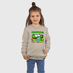 Свитшот хлопковый детский Minecraft, цвет: миндальный — фото 2