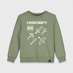 Свитшот хлопковый детский Minecraft, цвет: авокадо
