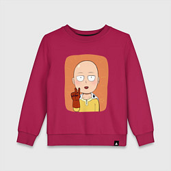 Свитшот хлопковый детский Сайтама One Punch Man, цвет: маджента