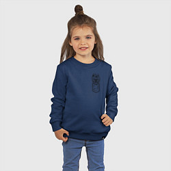 Свитшот хлопковый детский Йорк в кармашке, цвет: тёмно-синий — фото 2