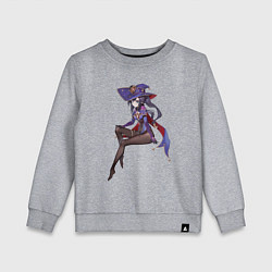 Свитшот хлопковый детский Милая Мона, цвет: меланж
