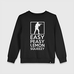 Свитшот хлопковый детский Изи пизи лемон сквизи CS GO, цвет: черный