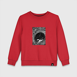 Свитшот хлопковый детский Чёрная дыра, цвет: красный