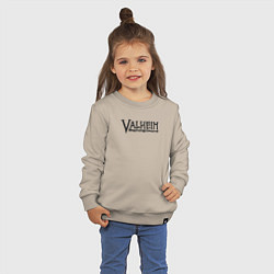 Свитшот хлопковый детский Valheim logo, цвет: миндальный — фото 2