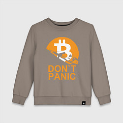 Детский свитшот БИТКОИН НЕ ПАНИКУЕМ