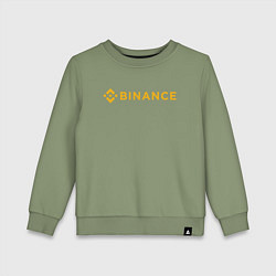 Детский свитшот BINANCE БИНАНС БИРЖА