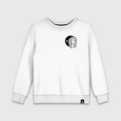 Свитшот хлопковый детский Слух, цвет: белый