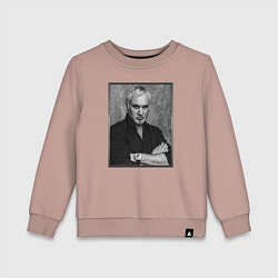 Свитшот хлопковый детский Валерий Меладзе, цвет: пыльно-розовый
