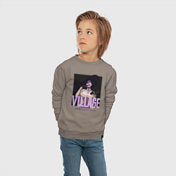 Свитшот хлопковый детский Resident evil vampire, цвет: утренний латте — фото 2