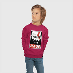 Свитшот хлопковый детский RAGE GOW, цвет: маджента — фото 2