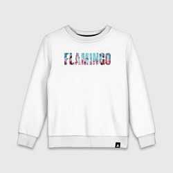 Свитшот хлопковый детский FLAMINGO, цвет: белый