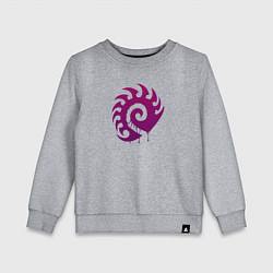 Детский свитшот Zerg logo Purple