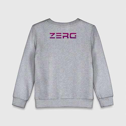 Детский свитшот Zerg logo Purple / Меланж – фото 2