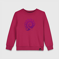 Детский свитшот Zerg logo Purple