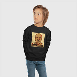 Свитшот хлопковый детский Earl Simmons DMX, цвет: черный — фото 2