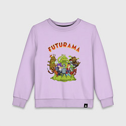 Свитшот хлопковый детский Slurm team, цвет: лаванда