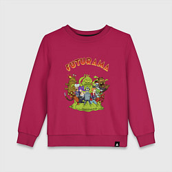 Свитшот хлопковый детский Slurm team, цвет: маджента