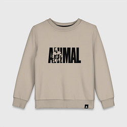Свитшот хлопковый детский ANIMAL ЭНИМАЛ, цвет: миндальный