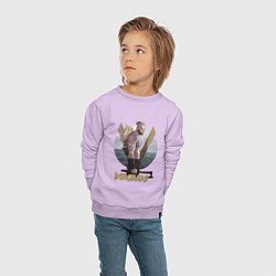 Свитшот хлопковый детский Викинги, цвет: лаванда — фото 2