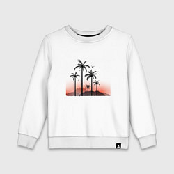 Свитшот хлопковый детский Palm tree, цвет: белый