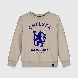 Свитшот хлопковый детский Chelsea Est. 1905, цвет: миндальный