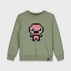 Свитшот хлопковый детский Pixel isaac, цвет: авокадо