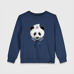 Свитшот хлопковый детский Captain Panda, цвет: тёмно-синий