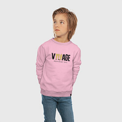 Свитшот хлопковый детский ДИМИТРЕСКУ ЛОГО VILLAGE, цвет: светло-розовый — фото 2