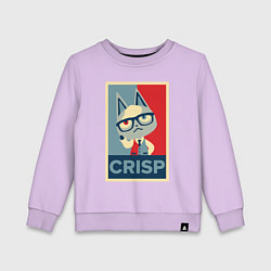 Свитшот хлопковый детский Crisp, цвет: лаванда