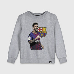 Свитшот хлопковый детский Lionel Messi Barcelona Argentina, цвет: меланж