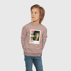Свитшот хлопковый детский Амели, цвет: пыльно-розовый — фото 2