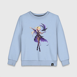 Свитшот хлопковый детский Великая Фишль и Оз, цвет: мягкое небо