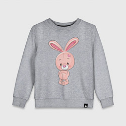 Свитшот хлопковый детский Милый кролик, цвет: меланж