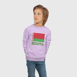 Свитшот хлопковый детский Беларусь, цвет: лаванда — фото 2