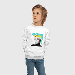 Свитшот хлопковый детский Энди Уорхол Andy Warhol, цвет: белый — фото 2