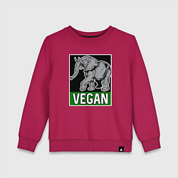 Детский свитшот Vegan elephant