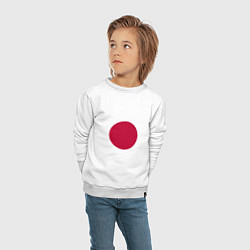 Свитшот хлопковый детский Япония Японский флаг, цвет: белый — фото 2