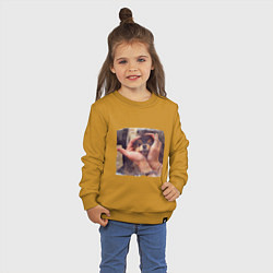 Свитшот хлопковый детский 8 мембер, цвет: горчичный — фото 2
