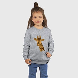 Свитшот хлопковый детский Жираф Жора, цвет: меланж — фото 2