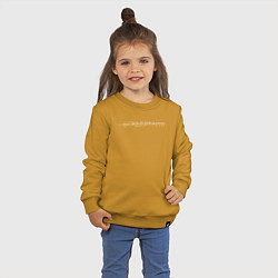 Свитшот хлопковый детский Земфира - Бордерлайн, цвет: горчичный — фото 2