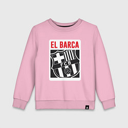 Свитшот хлопковый детский El Barca, цвет: светло-розовый