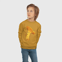 Свитшот хлопковый детский Лисичка, цвет: горчичный — фото 2