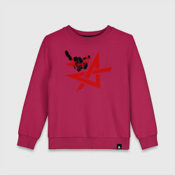 Свитшот хлопковый детский Алиса коза, цвет: маджента