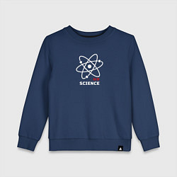 Свитшот хлопковый детский Science Наука, цвет: тёмно-синий