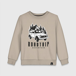 Свитшот хлопковый детский Niva roadtrip, цвет: миндальный