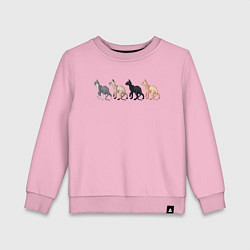 Свитшот хлопковый детский Сфинксы, цвет: светло-розовый