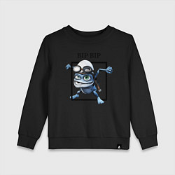 Свитшот хлопковый детский Crazy frog, цвет: черный